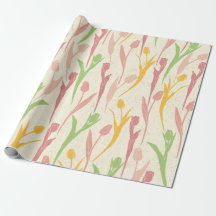 Papier d'enveloppement vintage de fleurs de tulipe