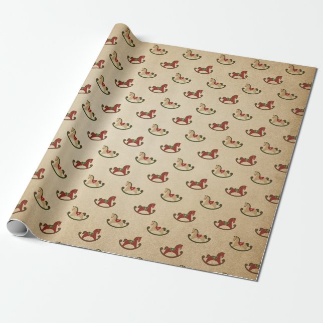 Cadeau Papier d'enveloppement vintage pour Cheval à Roche (Déroulé)