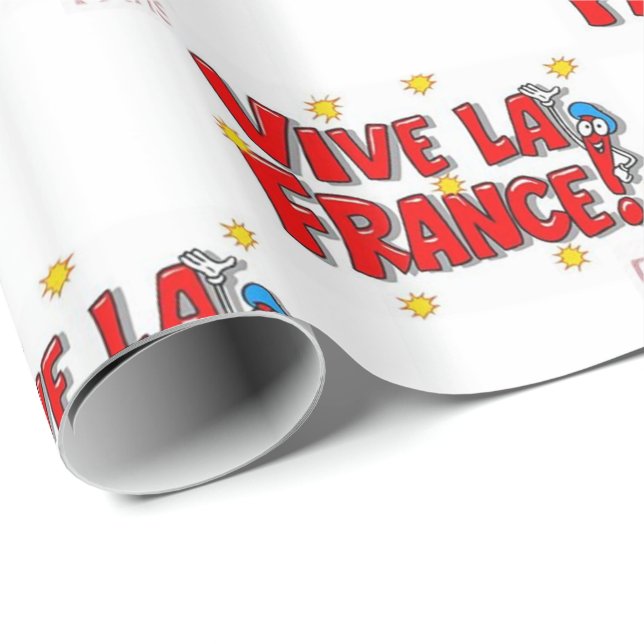 Cadeau Papier d'enveloppement Vive la France (Coin rond)