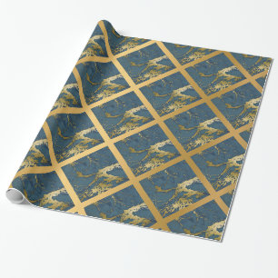 CADEAU PAPIER D'ÉPAISSEMENT MARIAGE MARBRE BLEU MARBRE MA