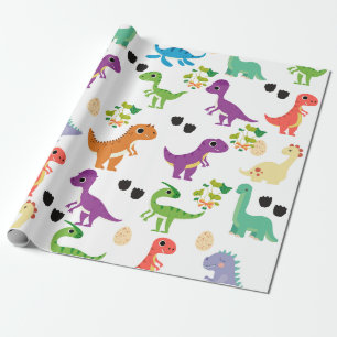 Cadeau Papier Dinosaure Cute Wrapper