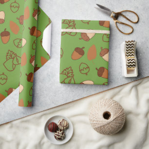 Cadeau Papier écolo à enveloppement sans joint : Noisette