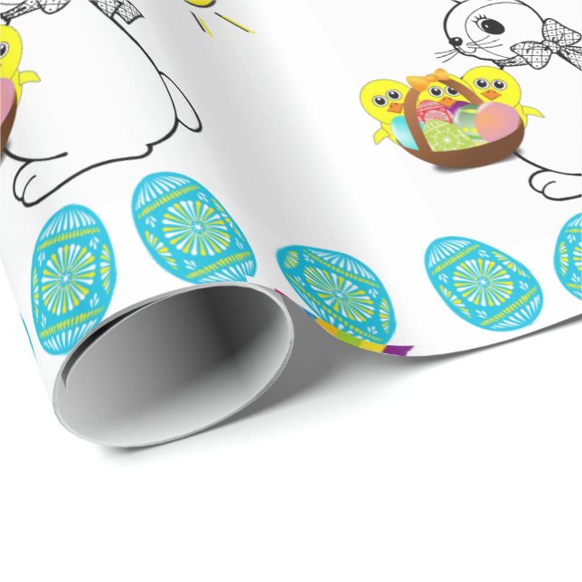 Cadeau Papier écorce de Pâques (Coin rond)