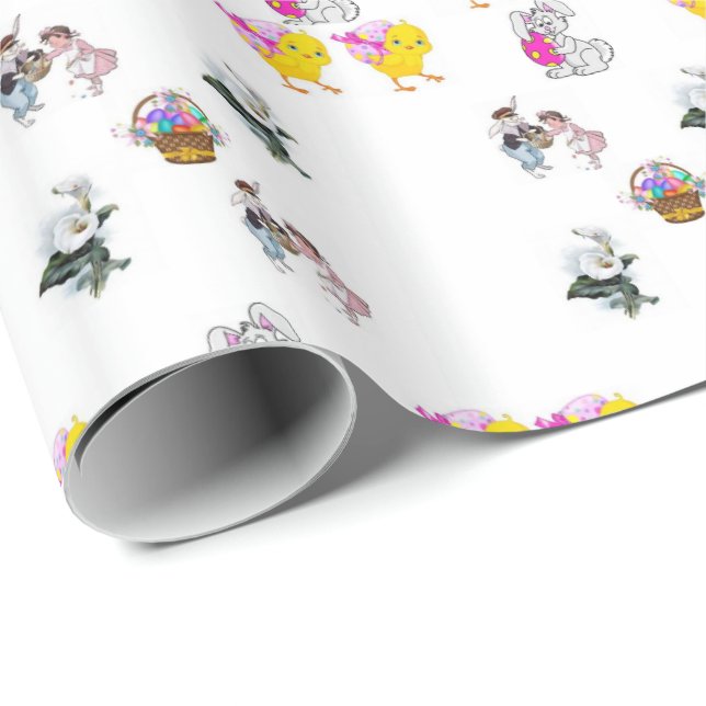 Cadeau Papier écorce de Pâques (Coin rond)