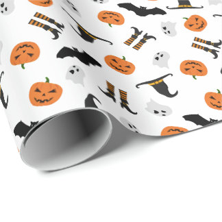 Cadeau Papier enveloppant avec Motif Halloween