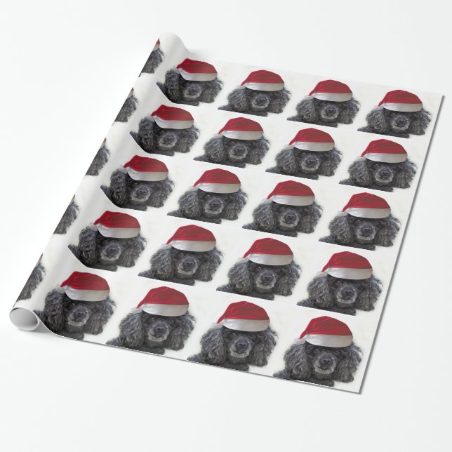 Cadeau Papier enveloppant de caniche de Noël (Déroulé)