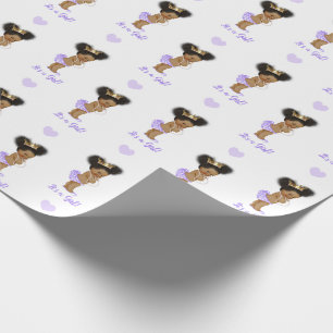 Cadeau Papier enveloppant de princesse afro-américaine
