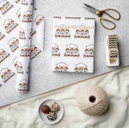 Cadeau Papier enveloppant d'Halloween trop mignon pour pa