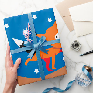 Cadeau Papier Enveloppant Fox Et Stars