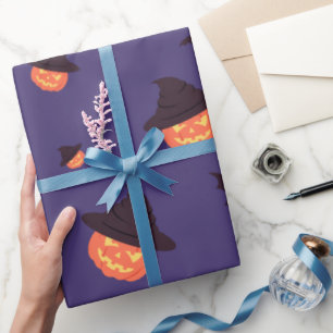 Cadeau Papier enveloppant Halloween éffrayant - Citrouill