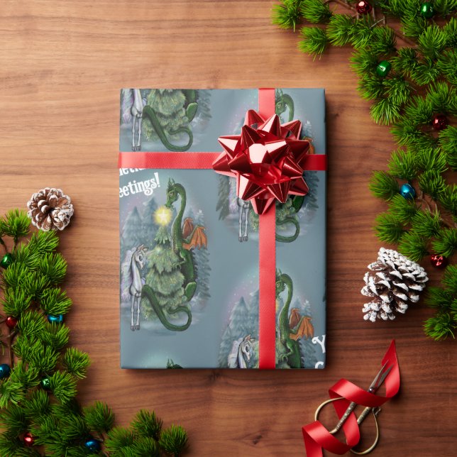 Cadeau Papier enveloppant Noël enchâssé (Cadeau de vacances)