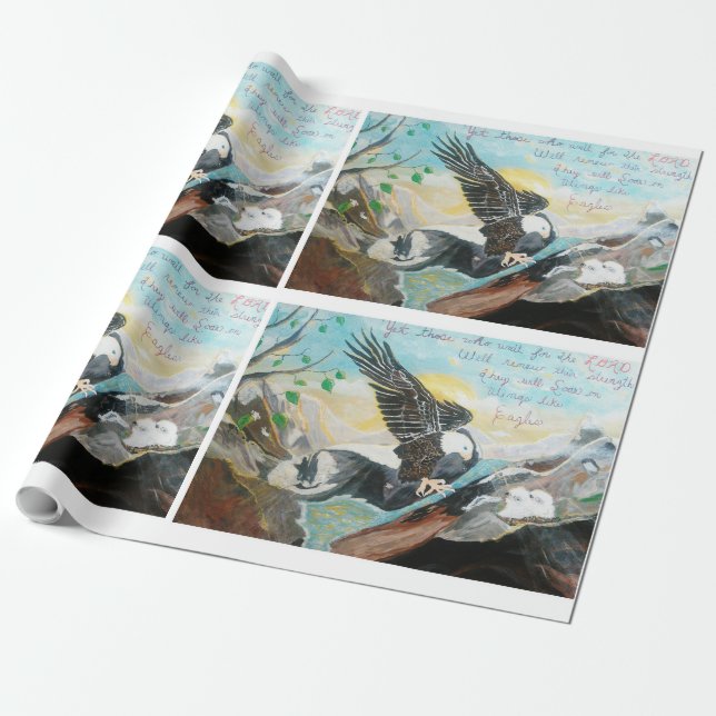 Cadeau Papier Enveloppant "Tourner Comme Des Ailes Sur Un (Déroulé)