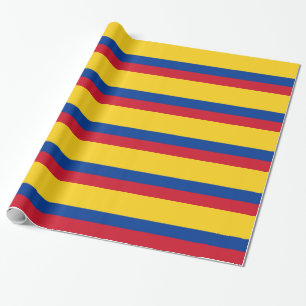 Cadeau Papier enveloppé avec Drapeau de Colombie