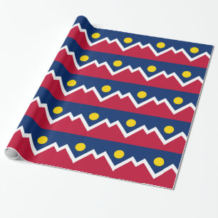 Cadeau Papier enveloppé avec Drapeau de Denver City