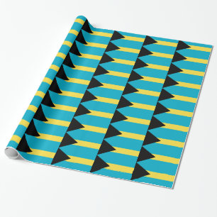 Cadeau Papier enveloppé avec Drapeau des Bahamas