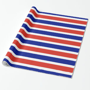 Cadeau Papier enveloppé avec Drapeau du Costa Rica