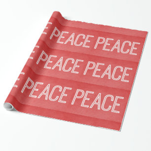 Cadeau Papier Kraft Peace Wrapper, Rouge