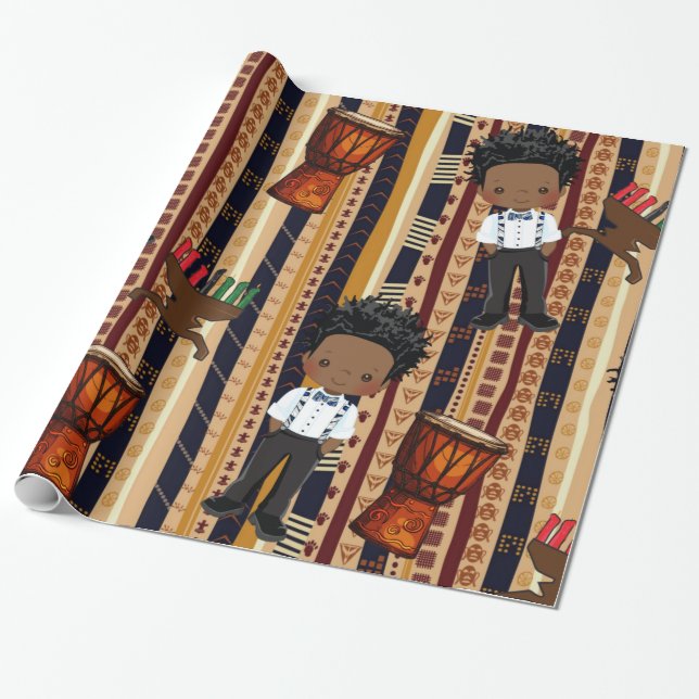 Cadeau Papier Kwanza Wrapper (Déroulé)