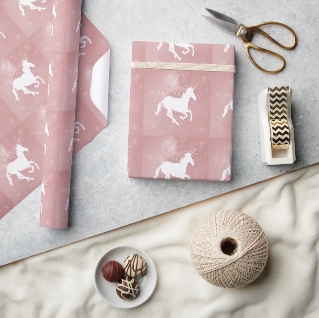 Cadeau Papier Mariage Unicorne rose (Artisanat)