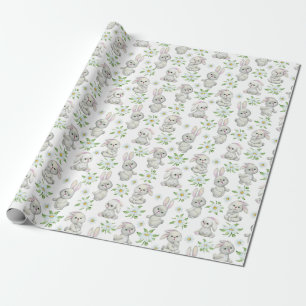 Cadeau Papier Motif à enveloppement de lapins mignons