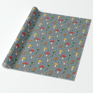 Cadeau Papier Motif à enveloppement pour champignons de b