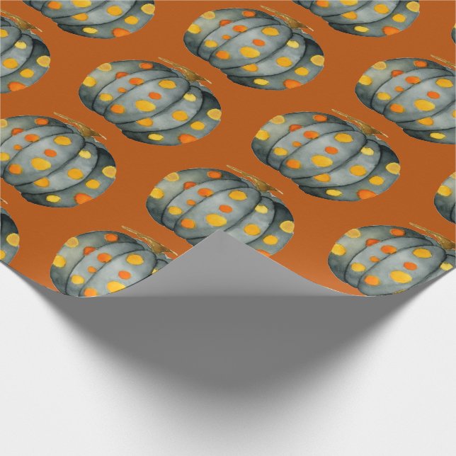 Cadeau Papier Motif Citrouille  Polka Dot (Coin)