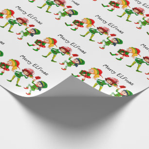 Cadeau Papier Motif de Noël ELF