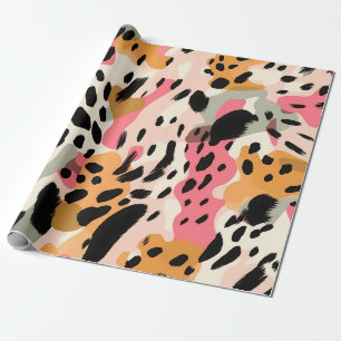 Cadeau Papier Motif Leopard Abstrait
