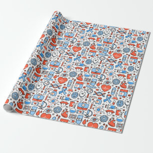 Cadeau Papier Motif Médicale