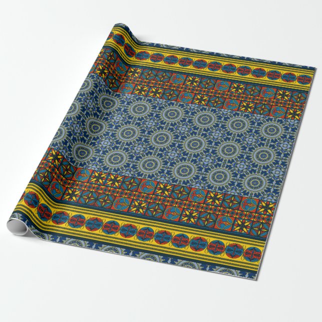 Cadeau Papier Motif médiéval espagnol II (Déroulé)
