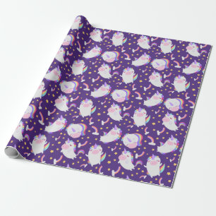 Cadeau Papier Motif Unicorn