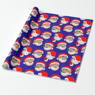 Cadeau Papier papier bleu arrière - plan Père Noël
