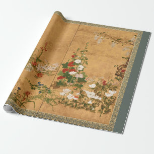 Cadeau Papier peint à fleurs japonaises anciennes