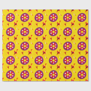 Cadeau Papier peint à fleurs rétro