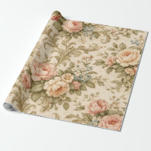 Papier peint à motif floral vintage