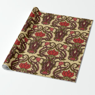 Cadeau Papier peint floral sans charme dans un style Art 