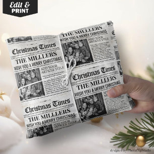 Cadeau Papier personnalisé d'enveloppement de Noël