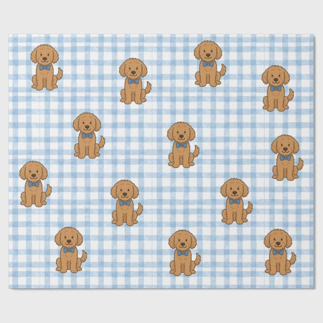 Cadeau Papier plaqué Goldendoodle (Plat)
