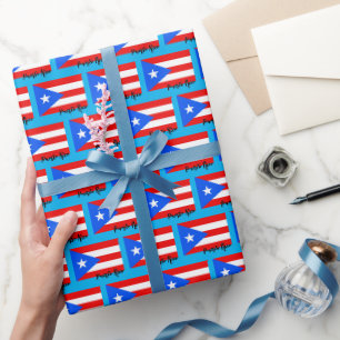 Cadeau Papier Porto Rico, Drapeau patriotique
