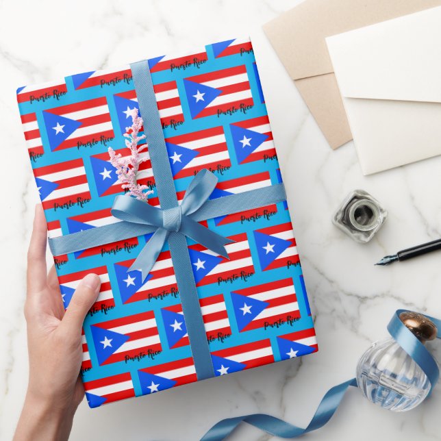Cadeau Papier Porto Rico, Drapeau patriotique (Cadeaux)