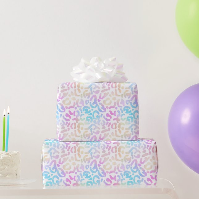 Cadeau Papier Poster de animal Girly Pastel Leopard (Cadeaux de fête)