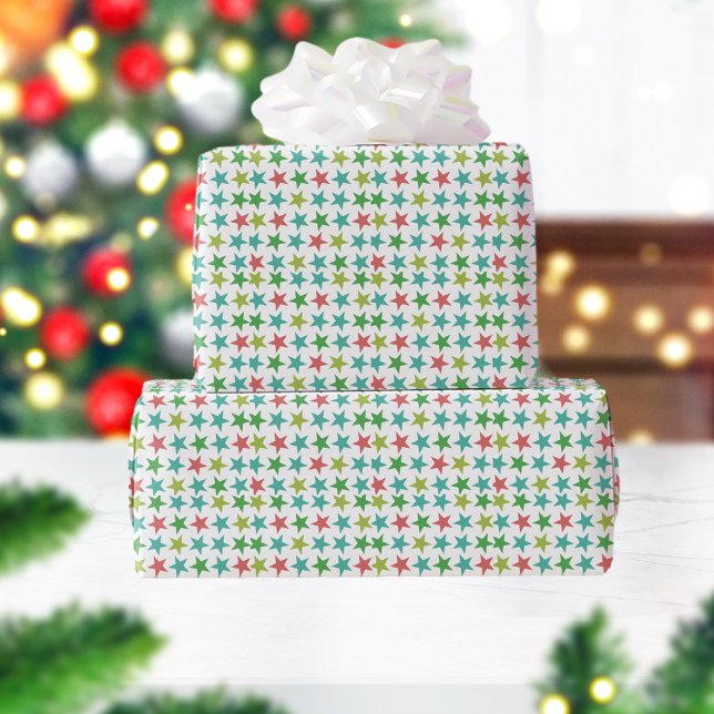 Cadeau Papier Retro Star Motif de Noël (Créateur téléchargé)