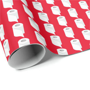 Cadeau Papier Toilet Roll Funny Quarantine Thème Rouge