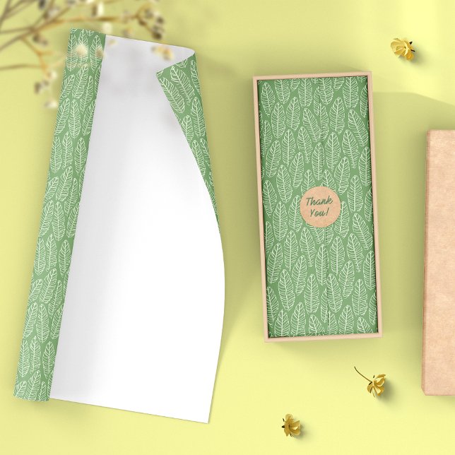 Cadeau Papier vert Feuille à la banane tropicale (Créateur téléchargé)