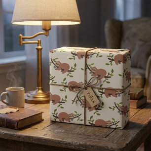 Cadeau Paresseux & Papier d'emballage de café