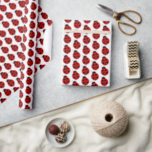 Cadeau Parure de papier d'emballage coccinelle