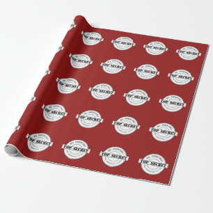 Cadeau Pas de papier d'emballage de Noël rouge amusant