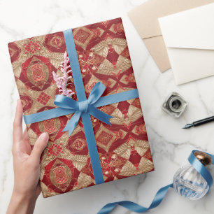 Cadeau Passion d'or Valentines Jour papier d'enveloppemen