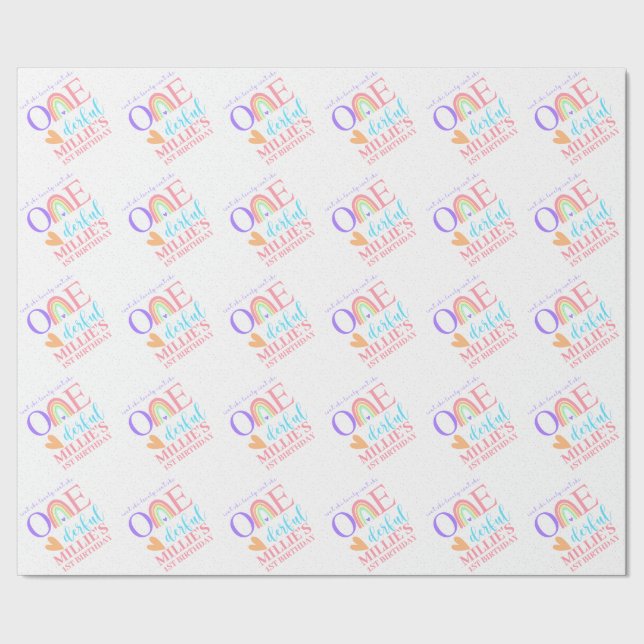 Cadeau Pastel Arc-en-ciel 1er Anniversaire Papier d'envel (Couture)