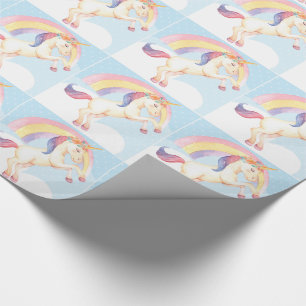 Cadeau Pastel Unicorn, Nuages, Papier à enveloppement arc